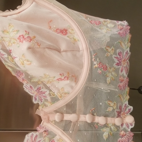 💕FOR LOVE AND LEMONS x VS💕 April Bloom Bustier ~ Pink Floral Large L NWT - Picture 10 of 15